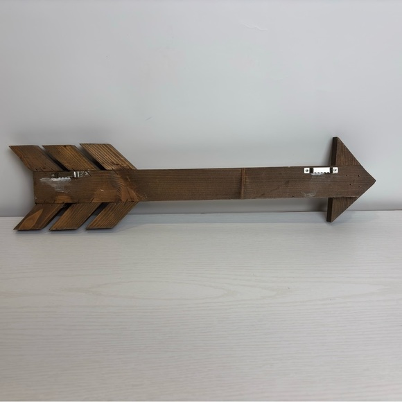 Rustic Brown Wooden Arrow Wall Decor - Picture 4 of 4